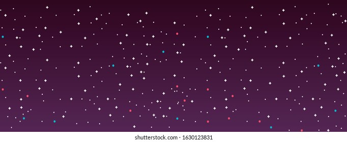 Space bacground vector with stars and distant planets