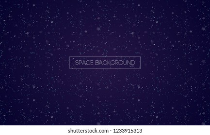 Space backgound for cosmos illustration, web page, motion graphic, cover, poster, invitation, greeting card, promo, print, sale banner. Speed backdrop. Vector 10 eps