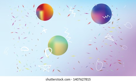 Space background. Astonomic hi-res and fresh. Illustration, wallpaper. Stars, planets, signs. Colorful new space pattern.