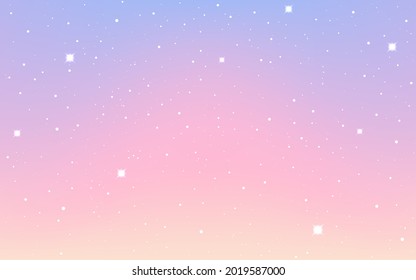 Fondo espacial. Bonito papel tapiz de cosmos. Cosmos estrellados mágicos. Nebulosa colorida con estrellas. Galaxia y constelación brillantes. Ilustración vectorial.