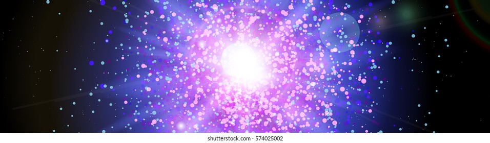 Space background with blue light from behind of the planet