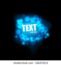 Space background with blue light. Vector