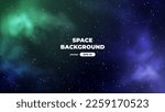 Space background with bright shining stars. Star universe. Beautiful colorful nebula. Starry night sky. Deep cosmos. Black outer space. Milky way galaxy. Science fiction. Vector illustration eps10.
