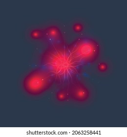 Space background with bright stars. Science cosmos abstract design. Vector galaxy illustration