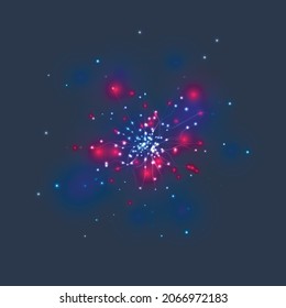 Space background with bright stars. Science cosmos abstract design. Vector galaxy illustration