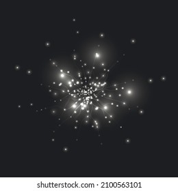 Space background with bright stars. Vector galaxy illustration