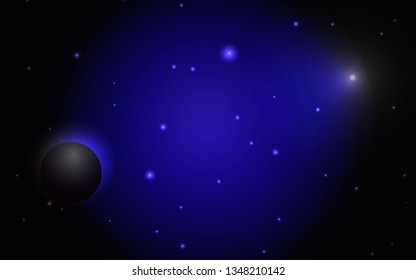 Space background. Colorful, abstract. Vector illustration. Star and sky