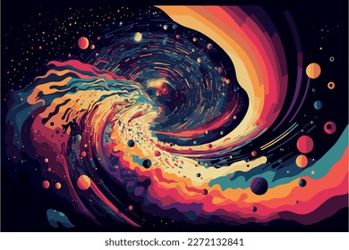 Space background  Colorful