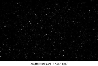 Space background. Dark infinite universe with shining stars and constellations. Starry cosmos. Realistic stardust wallpaper. Black night sky and milky way. Vector illustration.