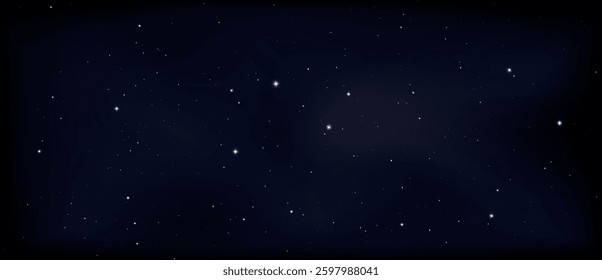 Space background of endless universe with star dust and shining stars and night sky, magical vector graphic illustration.