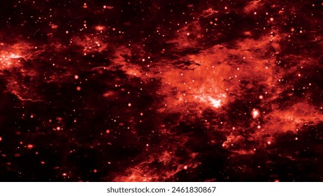 Space background. Flight in space with simulation of galaxies and nebulae. Stunning galaxy. Night sky with stars and nebula. 3D vector illustration