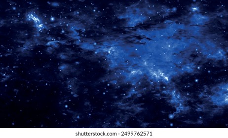 Space background. Flight in space with simulation of galaxies and nebulae. Stunning galaxy. Night sky with stars and nebula. 3D vector illustration