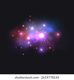Space Background galaxy and stars in dark blue sky