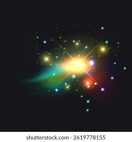 Space Background galaxy and stars in dark blue sky