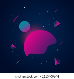 space background with glow and gradient color