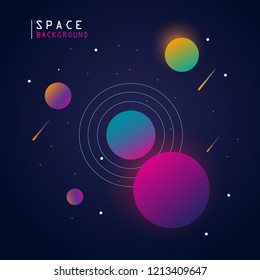 space background with glow and gradient color
