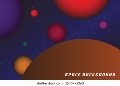 space background illustration vector graphic