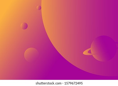 space background. illustration .vector. planet with gradient