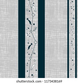 Space background for Kids wallpaper. Vector Seamless Pattern