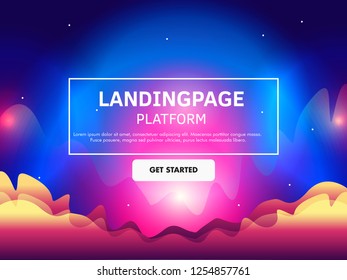 Space Background for Landing Page Design