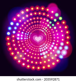 Space background with light line