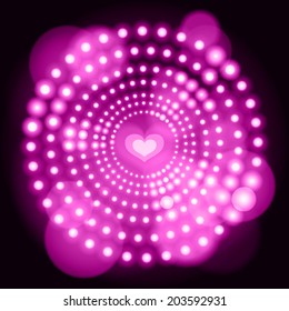 Space background with light line