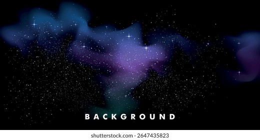 fundo do espaço, um espaço com nebulosas, estrelas e nuvens de luz coloridas, criando uma atmosfera de espaço profundo.