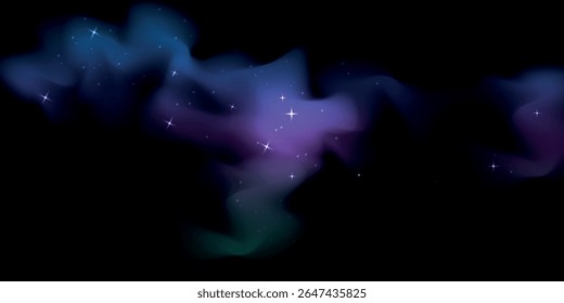 fundo do espaço, um espaço com nebulosas, estrelas e nuvens de luz coloridas, criando uma atmosfera de espaço profundo.