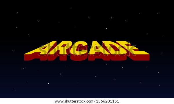 Space Background Old Schgool Arcade Game Stock Vector Royalty Free 