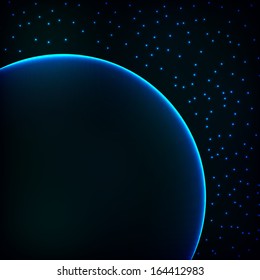 Space background planet vector concept abstract template