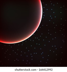 Space background planet vector concept abstract template