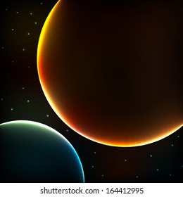 Space background planet vector concept abstract template