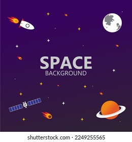 space background for poster, banner or flyer, simple flat background