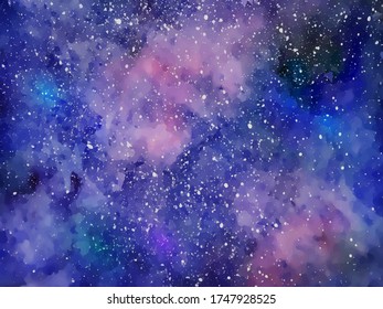 Space Background Realistic Nebula Colorful Cosmos Stock Vector (Royalty ...