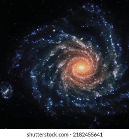 Space background with realistic nebula and shining stars. Colorful cosmos with stardust and milky way. Magic color galaxy. Infinite universe and starry night. Vector illustration.