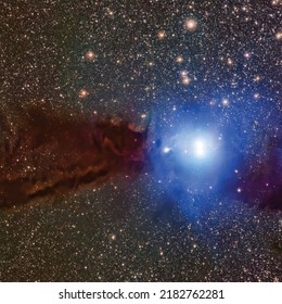 Space background with realistic nebula and shining stars. Colorful cosmos with stardust and milky way. Magic color galaxy. Infinite universe and starry night. Vector illustration.