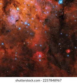 Space background with realistic nebula and shining stars. Colorful cosmos with stardust and milky way. Magic color galaxy. Infinite universe and starry night. Vector illustration.