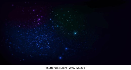 Space background with realistic nebula and shining stars. Colorful cosmos with stardust and milky way. Magic color galaxy. Infinite universe and starry night. Vector illustration.