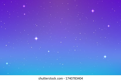 Space background. Soft purple cosmos with stardust. Magic infinite universe and shining stars. Colorful starry galaxy. Bright milky way. Vector illustration. svg