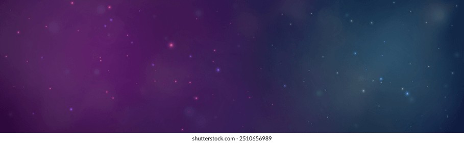 Fundo do espaço com brilho estrelado de constelações. Vista do universo sem fim com poeira estelar e estrelas brilhantes. Espaço infinito realista com nebulosa.	
