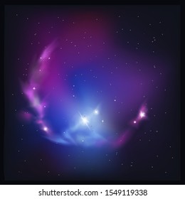 Space background. Stars and galaxy