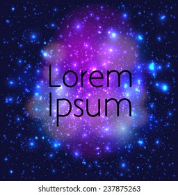 space background with stars and lights