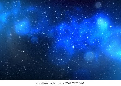 Space background with stars. Vector cosmic bright illustration.