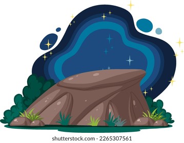 Space background template clipart illustration