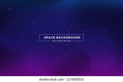 Space background template design with abstract starlight, vector eps 10