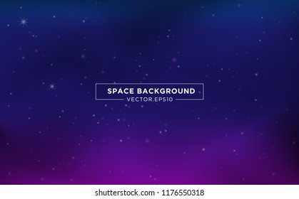 Space background template design with abstract starlight, vector eps 10
