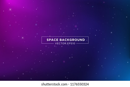 Space background template design with abstract starlight, vector eps 10