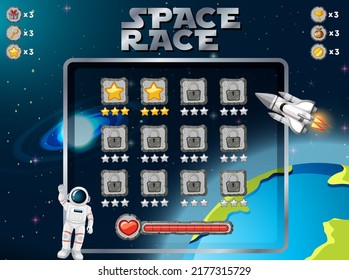 A space background template illustration