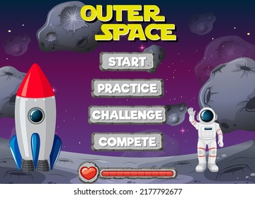 A space background template illustration