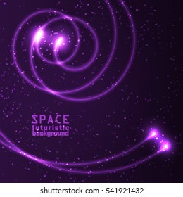 Space background vast expanses of the universe. Vector illustration.